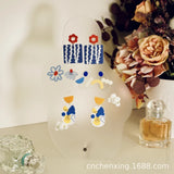 Acrylic Transparent Earrings Display Stand Flowers Irregular Shape