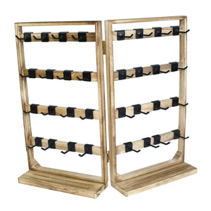 Earrings Display Stand with 32 Hooks Ring Organizer Jewelry Rack