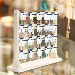 4-Tier Earrings Display Stand with Hooks for Desktop