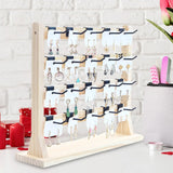 4-Tier Earrings Display Stand with Hooks for Desktop