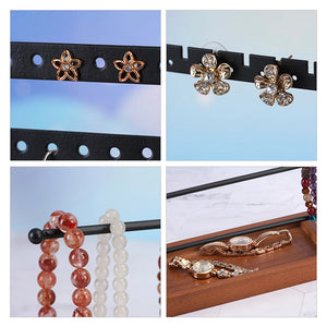 Earrings Display Stand Jewelry Organizer Necklace Rings Rack Travel Home