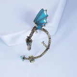 Dragon Ear Cuff Glow Earrings GLOW in the DARK Dragon Ear Clip Stud Earrings