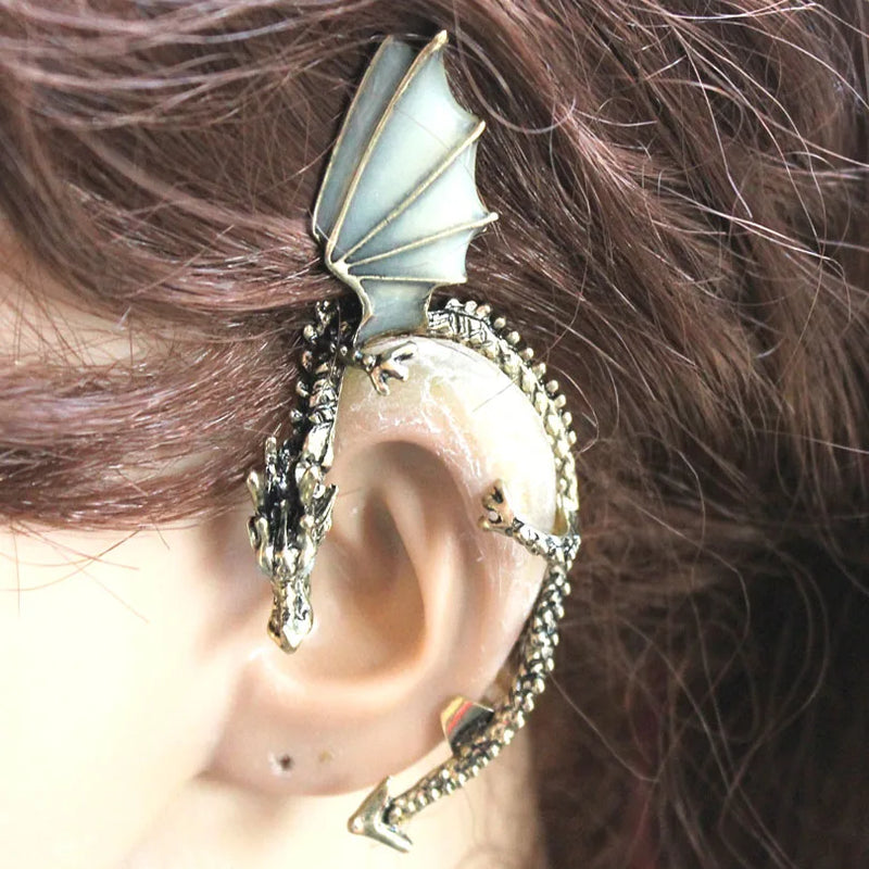 GLOW in the DARK Dragon Ear Cuff Earrings