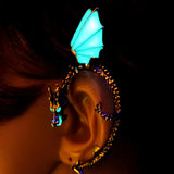 GLOW in the DARK Dragon Ear Cuff Earrings