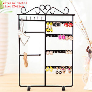 Jewelry Display Stand Organizer Rack Earrings & Necklace Chain