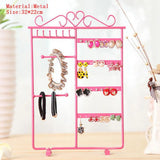 Jewelry Display Stand Organizer Rack Earrings & Necklace Chain