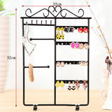 Jewelry Display Stand Organizer Rack Earrings & Necklace Chain