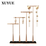 Metal Earrings Display Stand T-shaped Iron Art Home Storage Jewelry Props