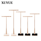 Metal Earrings Display Stand T-shaped Iron Art Home Storage Jewelry Props