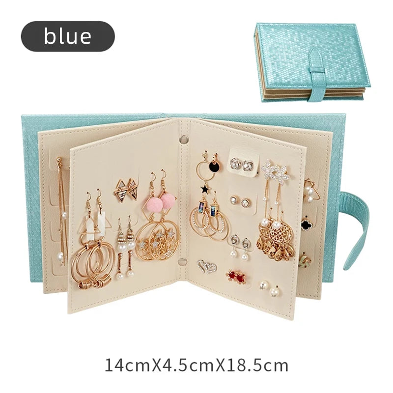 Earrings Storage Book Creative Jewelry Storage Box Small Ins Wind Jewelry Box