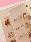 Earrings Storage Book Creative Jewelry Storage Box Small Ins Wind Jewelry Box