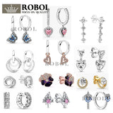 925 Silver Stud Earrings High Shine