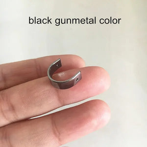 Brass Half Round Ring Earring Findings - Set of 50, 13*11mm, Various Colors