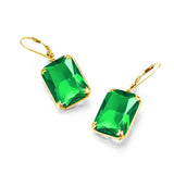 Emerald Earrings 14k Real 925 Sterling Silver Gems Engagement Gift For Mom