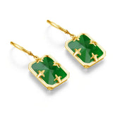 Emerald Earrings 14k Real 925 Sterling Silver Gems Engagement Gift For Mom