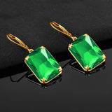 Emerald Earrings 14k Real 925 Sterling Silver Gems Engagement Gift For Mom