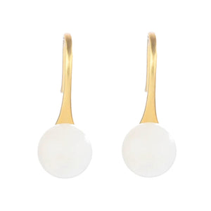 925 Silver Jade Earrings Vintage Gilded Gemstone Ear Studs Heart Ball