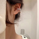 Bone Clip Ear Hook CZ Bow Shape Earrings