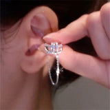 Cubic Zirconia Ring Shape Earrings for Women