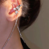 Butterfly Bone Earrings CZ Tassel Party Gift Jewelry Accessories