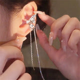 Butterfly Bone Earrings CZ Tassel Party Gift Jewelry Accessories