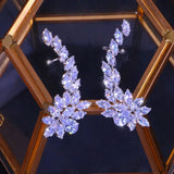 CZ Ear Cuff Clips Wedding Bridal Party Earrings