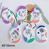 Acrylic Flower Dangle Drop Earrings Statement Jewelry