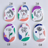 Acrylic Flower Dangle Drop Earrings Statement Jewelry