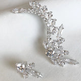 Zircon Ear Cuff Silver Ear Clips Party Wedding Jewelry