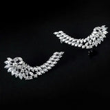 Zircon Ear Cuff Silver Ear Clips Party Wedding Jewelry