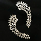 Zircon Ear Cuff Silver Ear Clips Party Wedding Jewelry