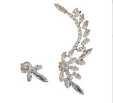Zircon Ear Cuff Silver Ear Clips Party Wedding Jewelry