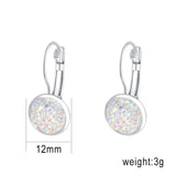 Multicolored Resin Cluster Stone Earrings for Women