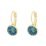 Multicolored Resin Cluster Stone Earrings for Women
