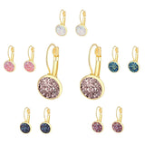 Multicolored Resin Cluster Stone Earrings for Women