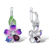 High-Quality Zircon Enamel Butterfly Zircon Earrings