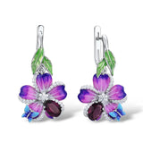 High-Quality Zircon Enamel Butterfly Zircon Earrings