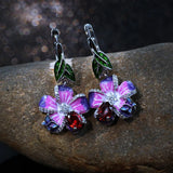 High-Quality Zircon Enamel Butterfly Zircon Earrings