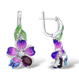 High-Quality Zircon Enamel Butterfly Zircon Earrings