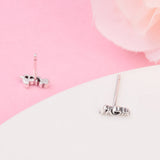 Love Mum Stud Earrings Crystals Sterling Silver Jewelry