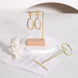 Earrings Necklace Ring Holder Display Stand Wooden Base Retail Decor