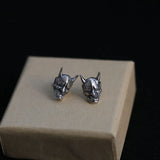 Gothic Devil Mask Skull Halloween Earrings