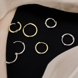 925 Sterling Silver Circle Ear Buckle Earrings for Women