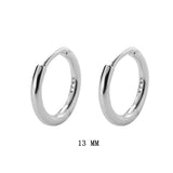 925 Sterling Silver Circle Ear Buckle Earrings for Women