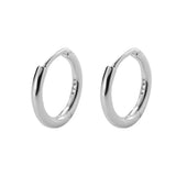 925 Sterling Silver Circle Ear Buckle Earrings for Women