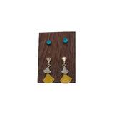 Wood Chips Earrings Display Stand Natural Wood Holder