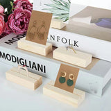 Wooden Base Jewelry Display Stand for Earrings Rings Necklaces
