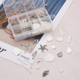 Earrings Jewelry Making Kit Glass Pearl Beads Geometric Shell Charms