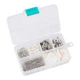 Earrings Jewelry Making Kit Glass Pearl Beads Geometric Shell Charms