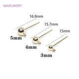 Real Plated S925 Silver Ball Stud Earring Basic Fittings